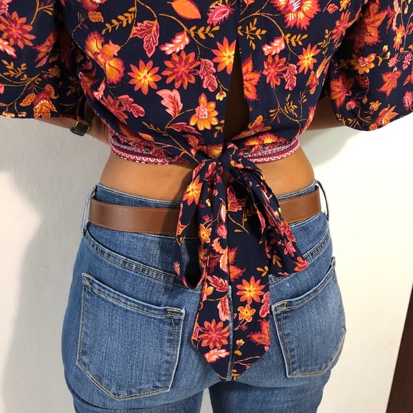 Flower print crop top - Size XS - Picture 6 of 6